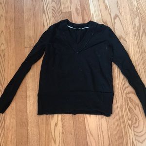 Rag & Bone v neck sweater black Sz Small